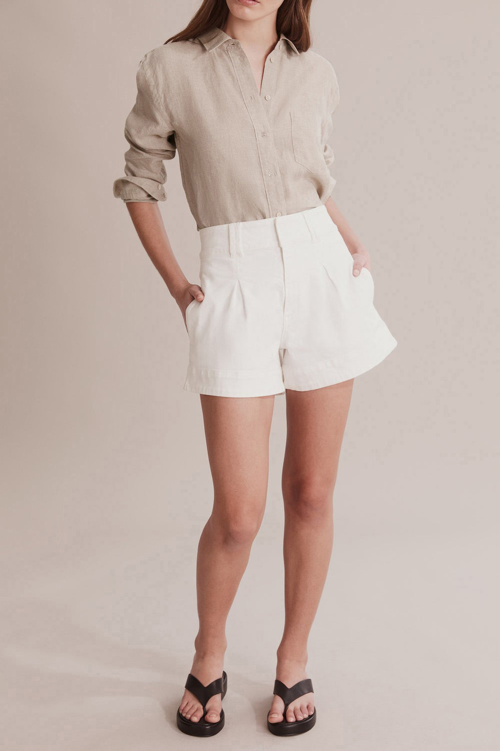 Cotton Denim A-Line Short
