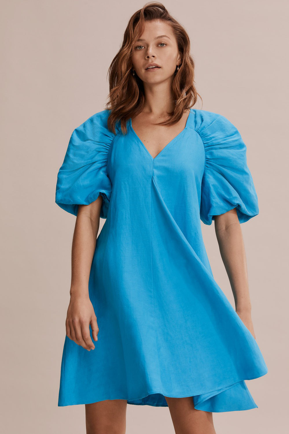 Gathered Sleeve Dress