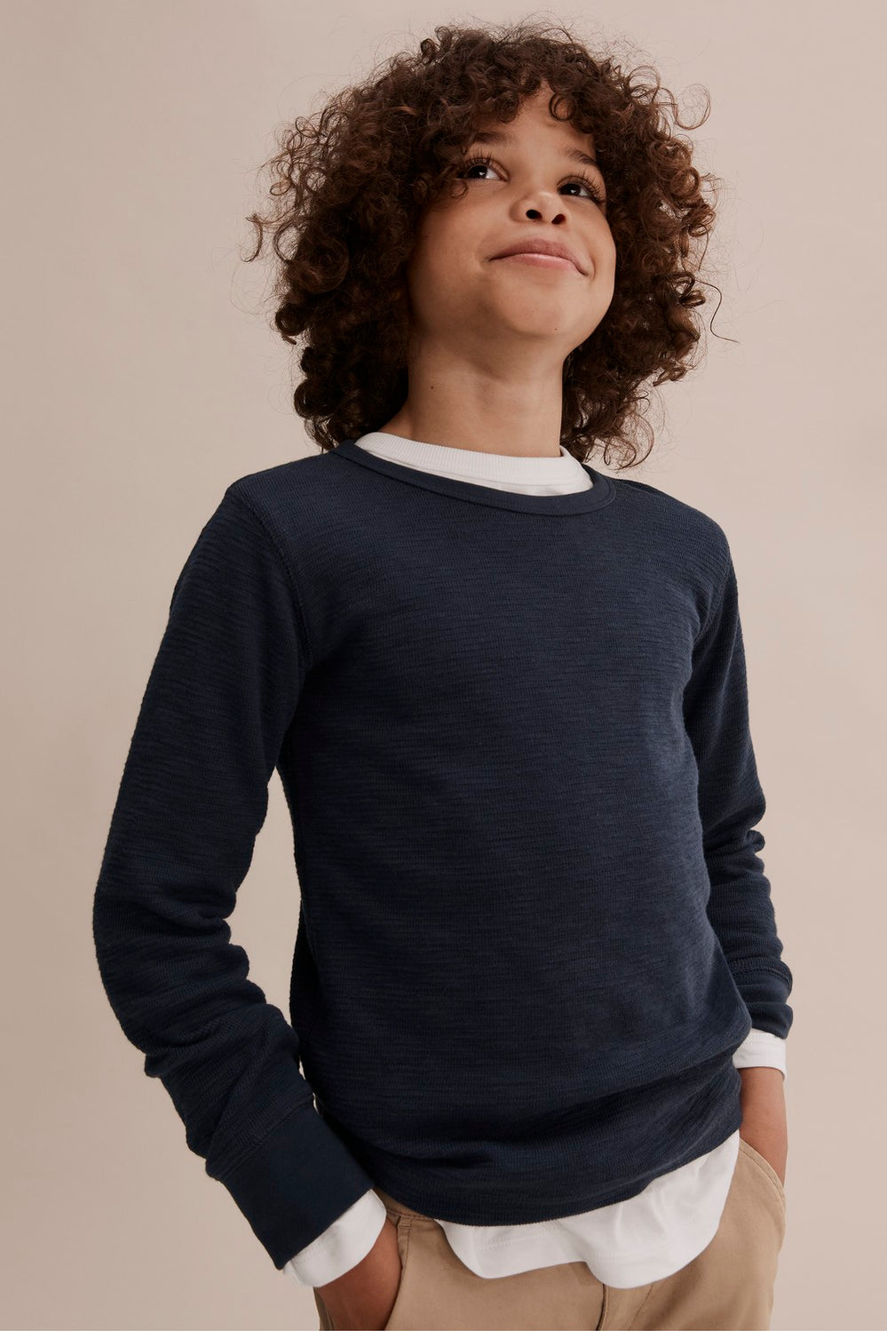 Cotton Slub Texture Crew T-Shirt