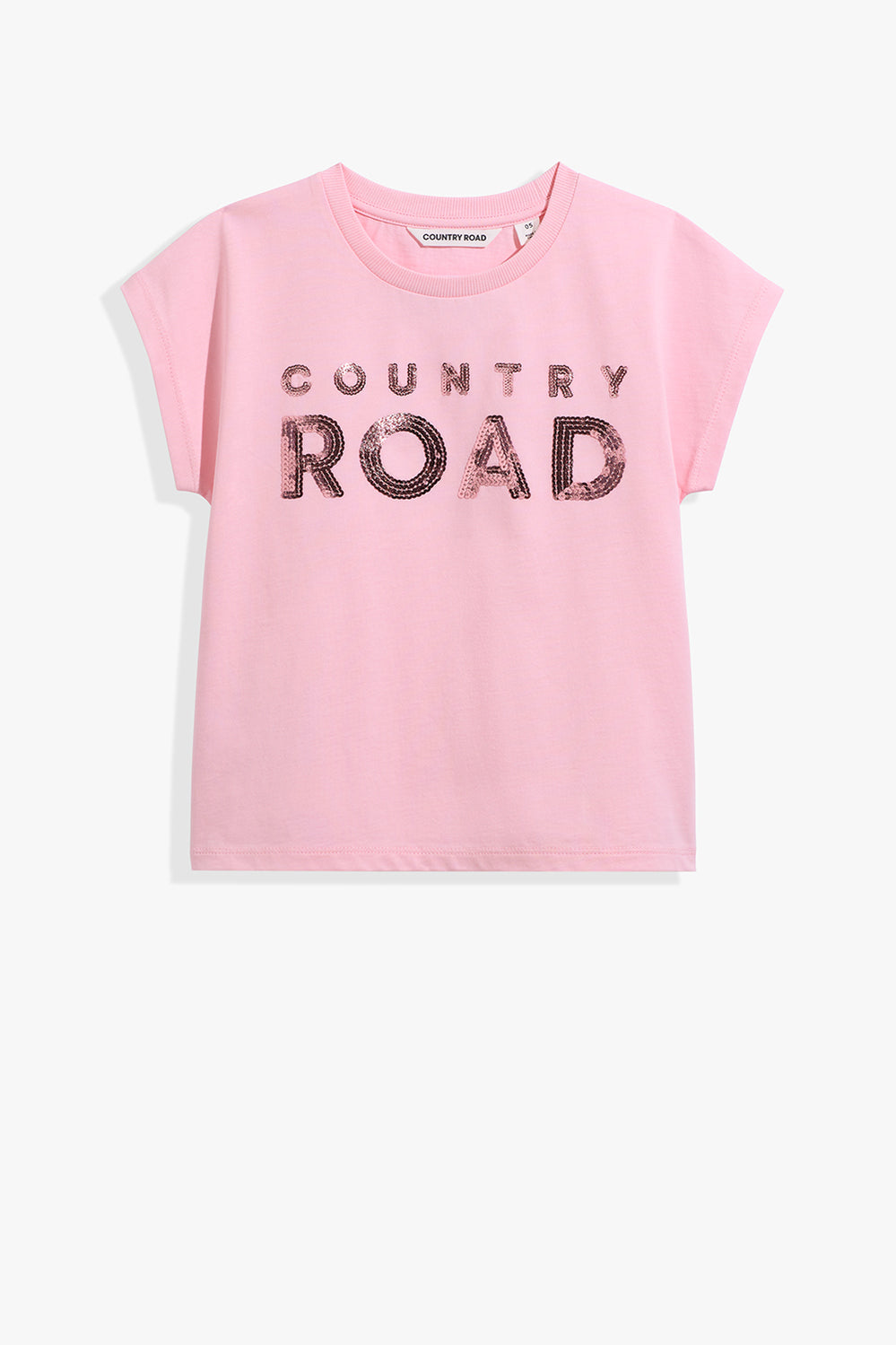 Cotton Logo Sequin T-Shirt