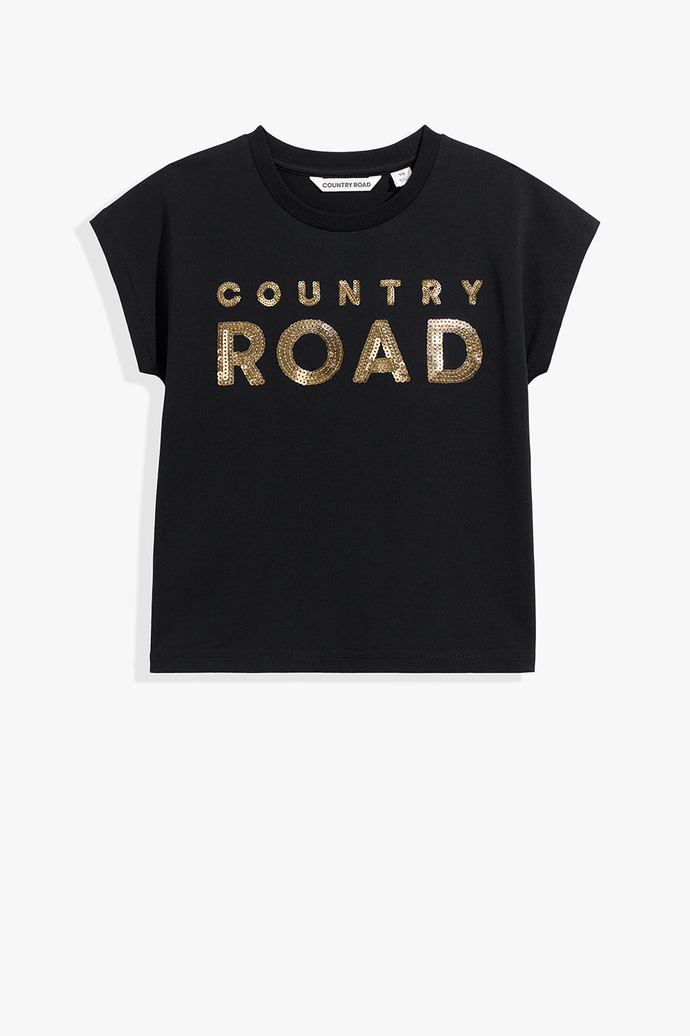 Cotton Logo Sequin T-Shirt