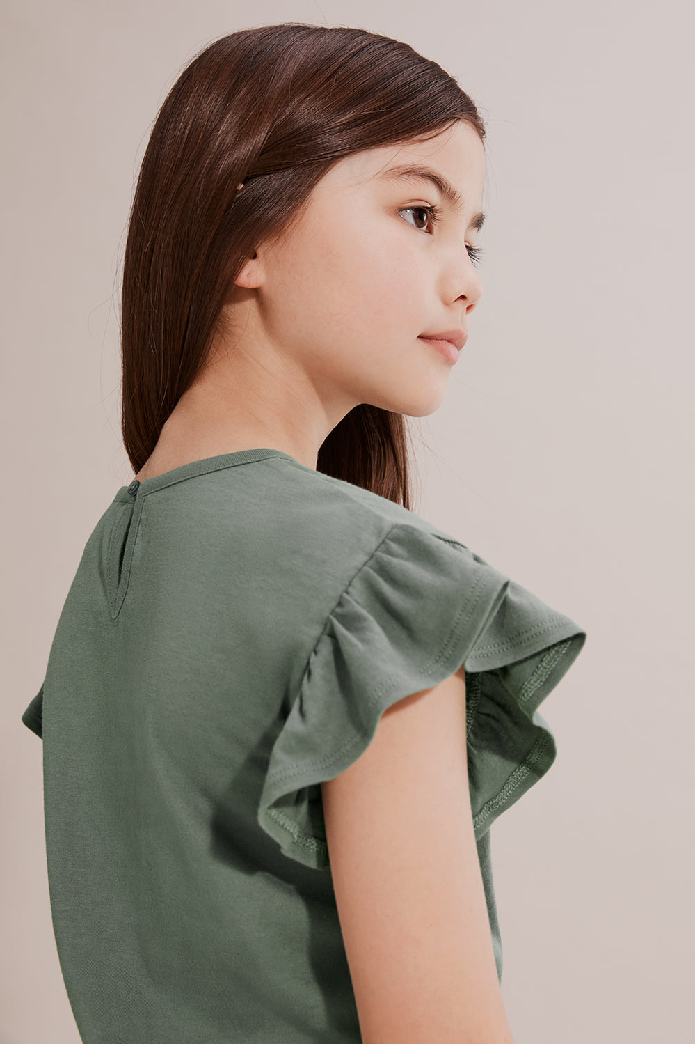 Cotton Tie Gathered T-Shirt