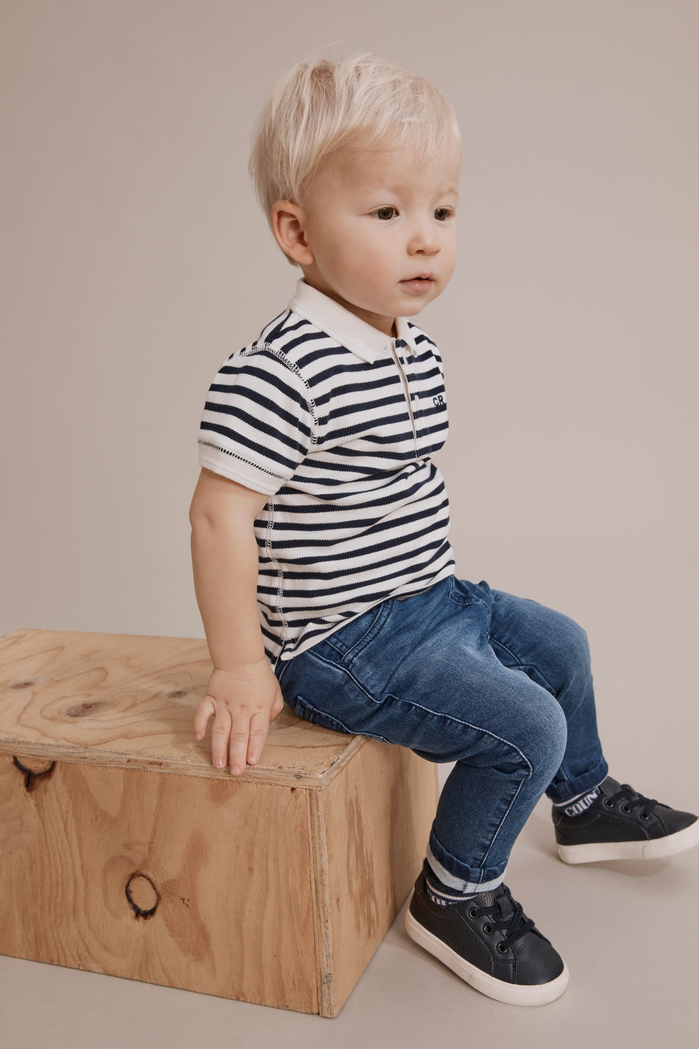 Cotton Stripe Polo Shirt