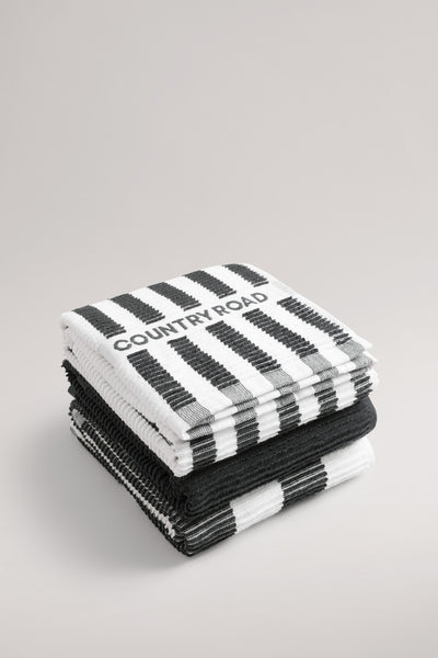 Cr Stripe Australian Cotton Tea Towel Pack Of 3