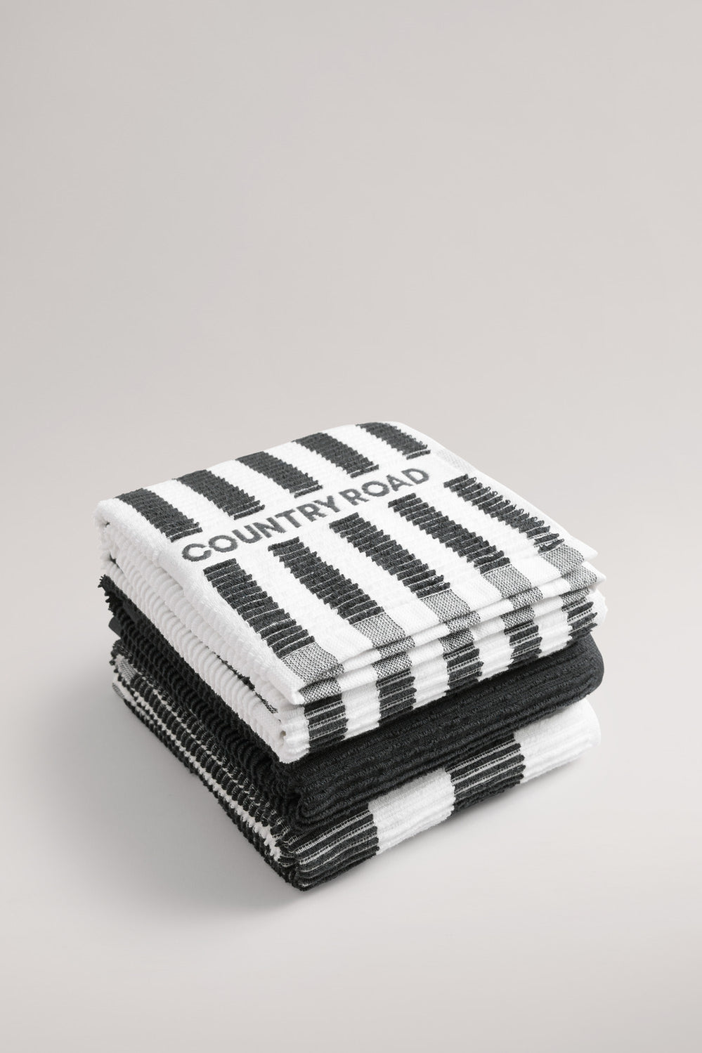 Cr Stripe Australian Cotton Tea Towel Pack Of 3