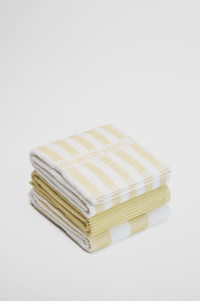 Cr Stripe Australian Cotton Tea Towel Pack Of 3