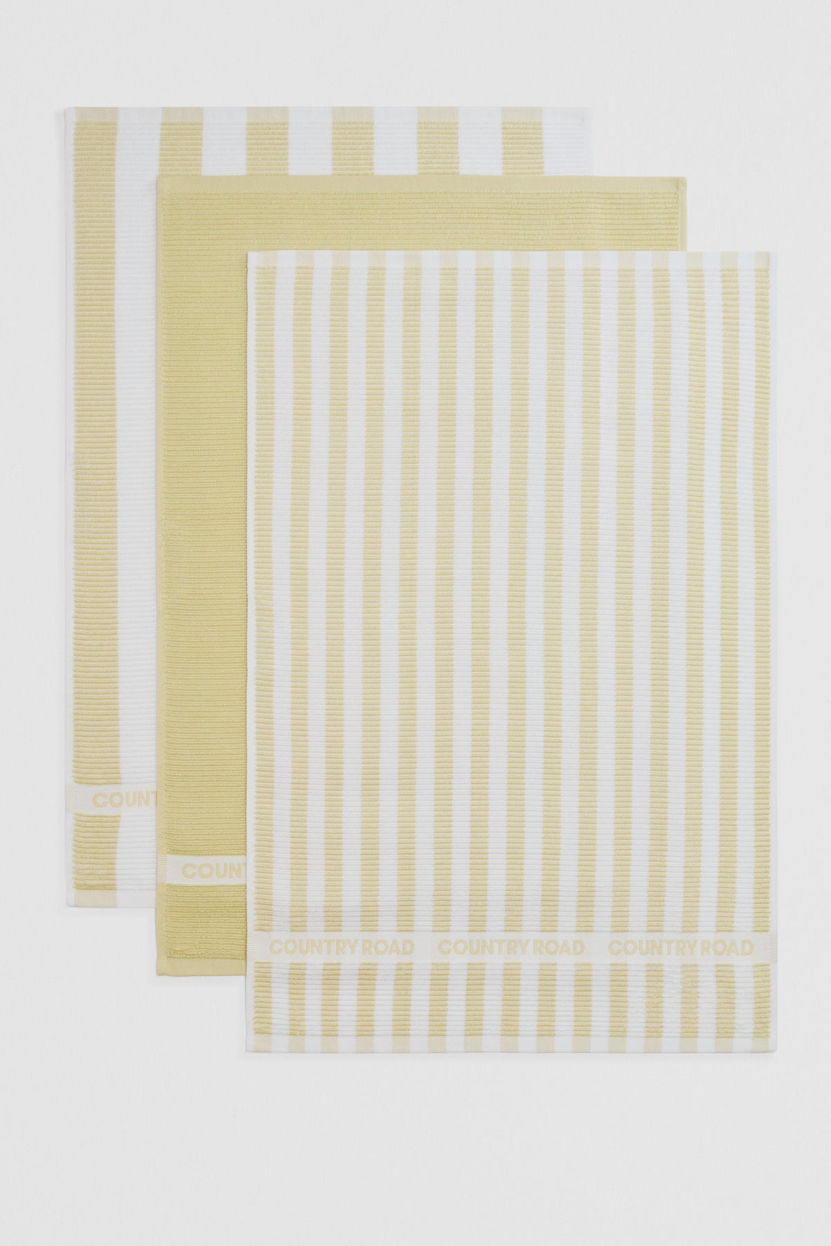 Cr Stripe Australian Cotton Tea Towel Pack Of 3