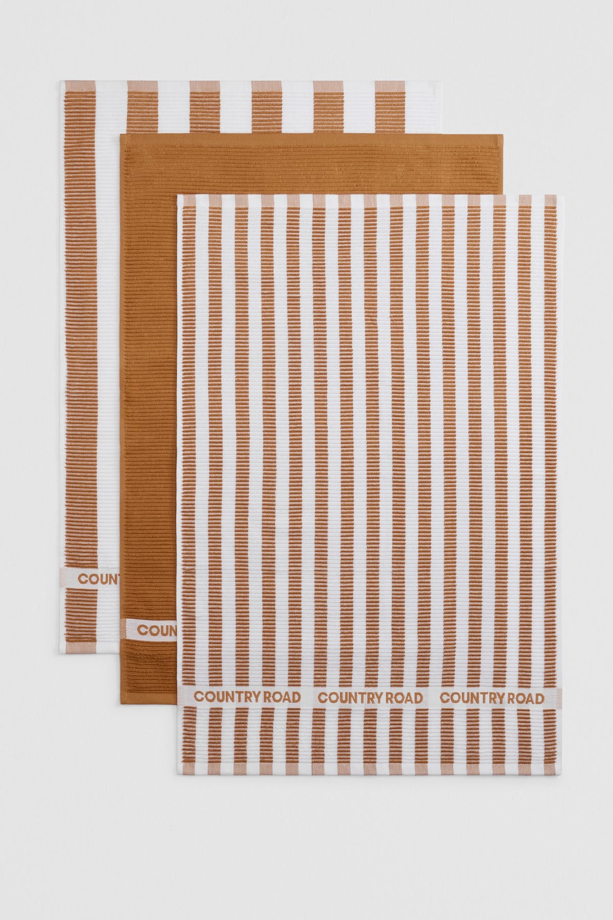 Cr Stripe Australian Cotton Tea Towel Pack Of 3