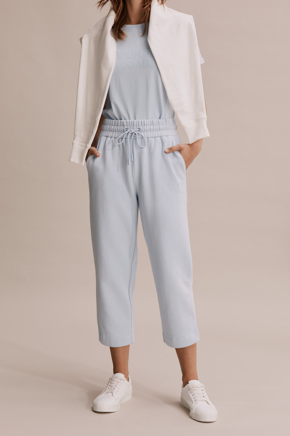 Cotton Cropped Track Pant