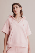 Cotton Short Sleeve Hooded Sweat