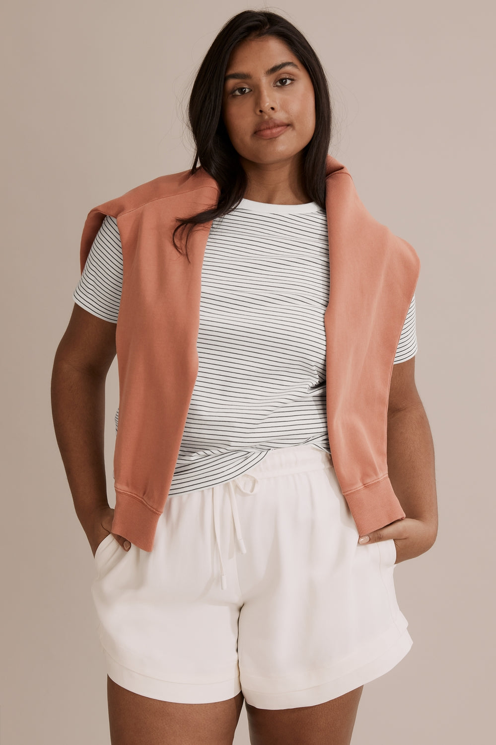 Cotton Stripe Basic Cotton T-Shirt