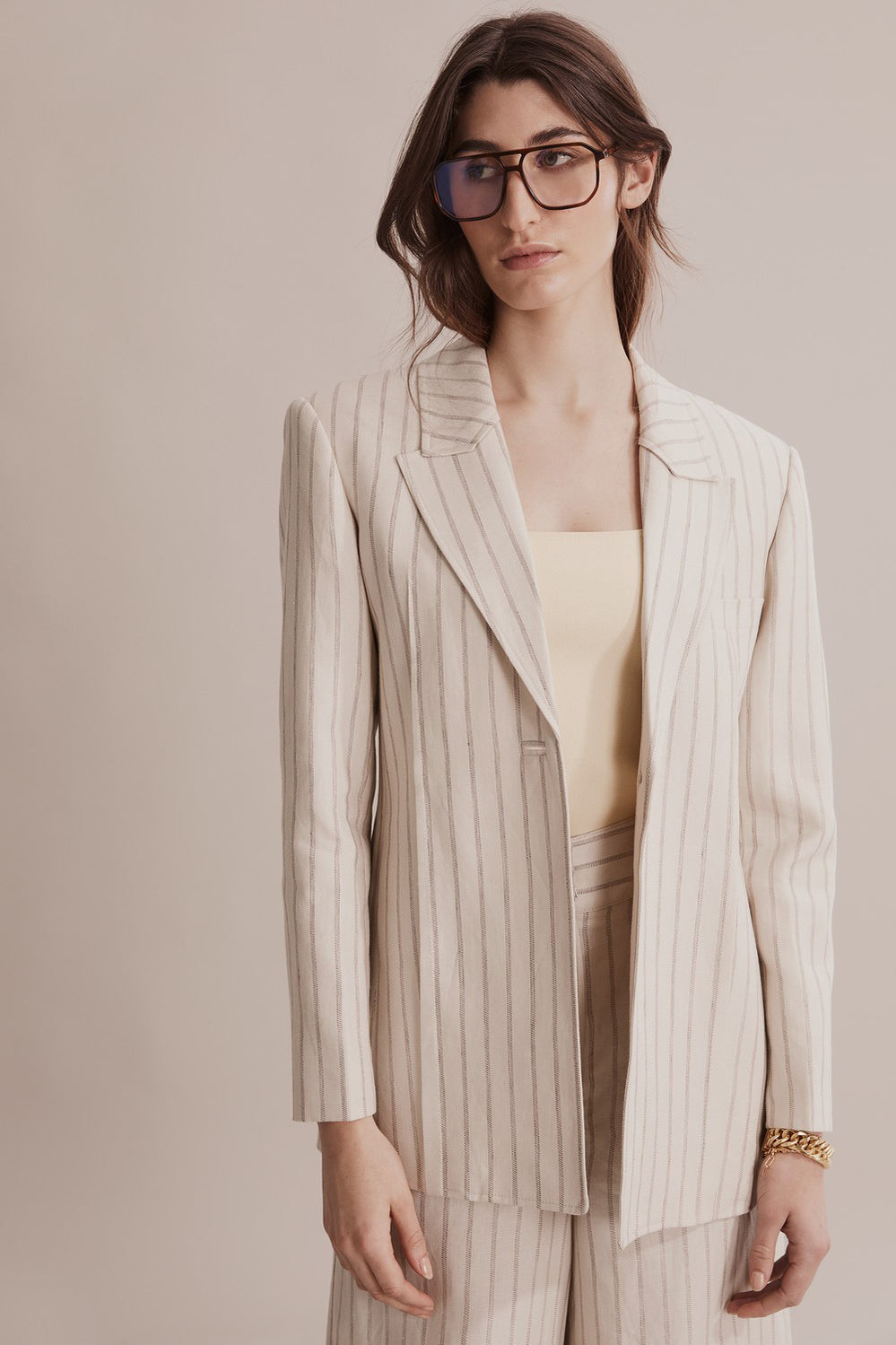Linen Darted Detail Blazer