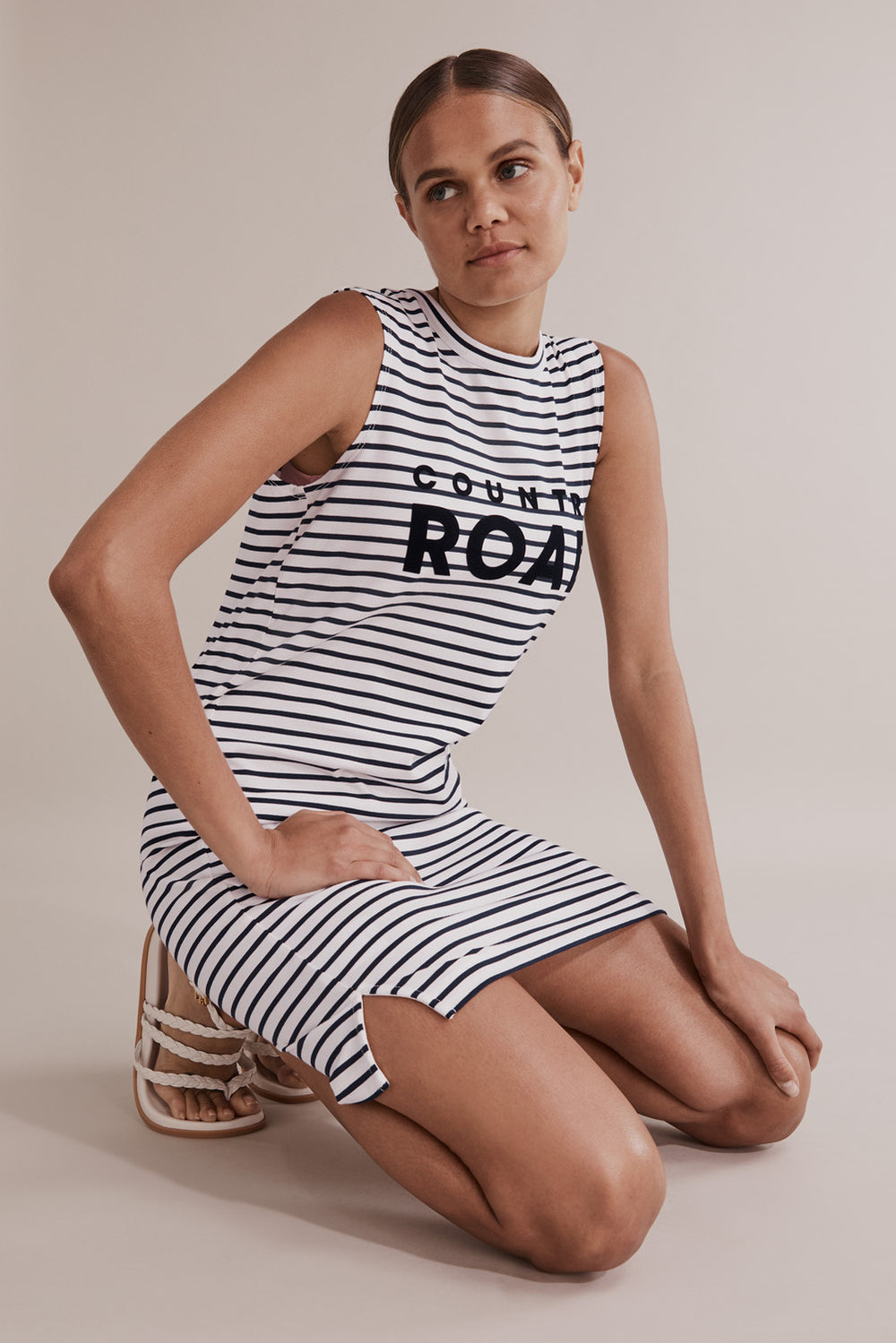 Cotton Stripe Modern Tank Dress