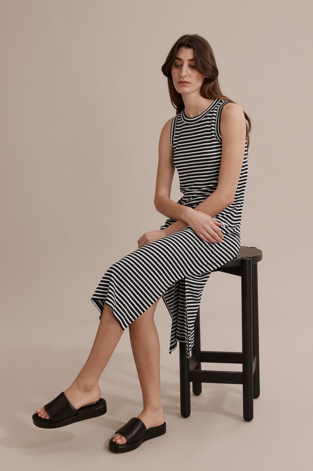 Stripe Linen Jersey Dress