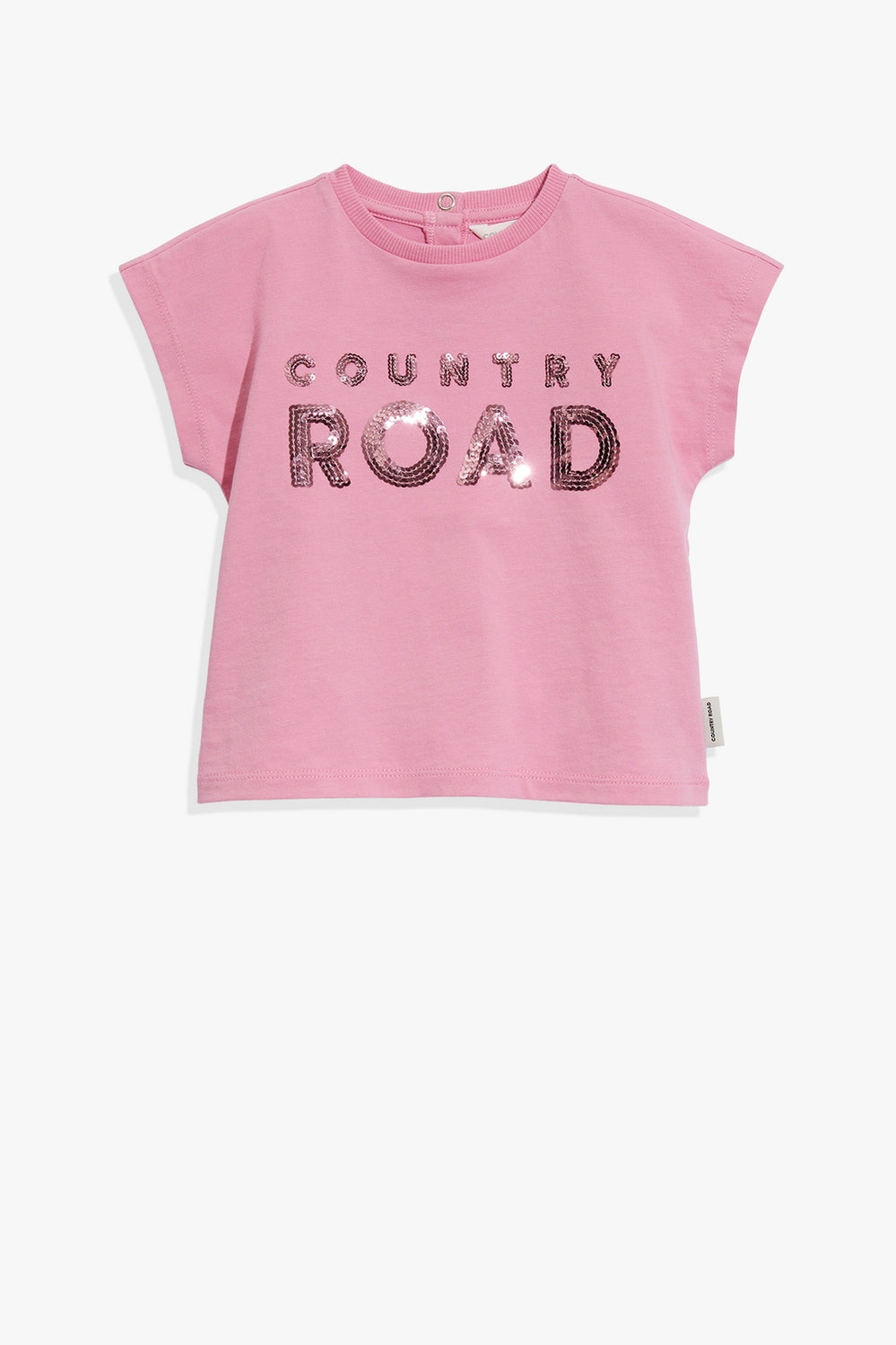 Organically Grown Cotton Sequin Logo T-Shirt