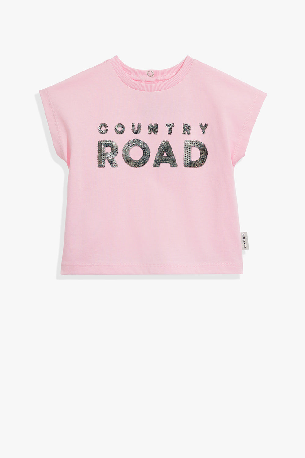 Organically Grown Cotton Sequin Logo T-Shirt