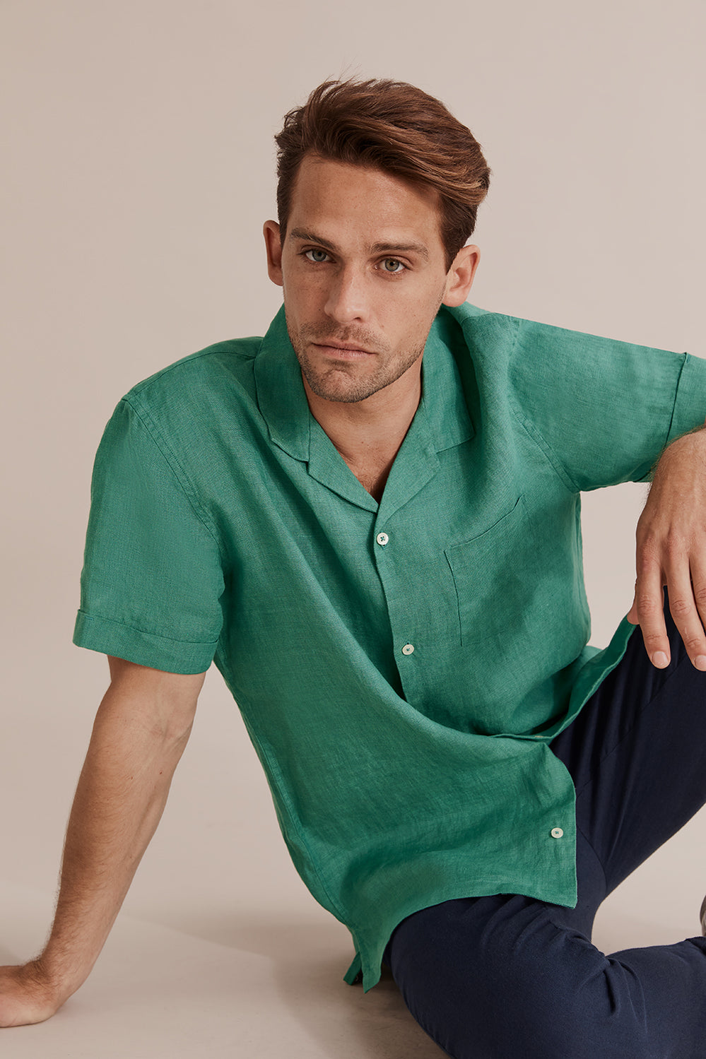 Regular Fit Revere Linen Shirt