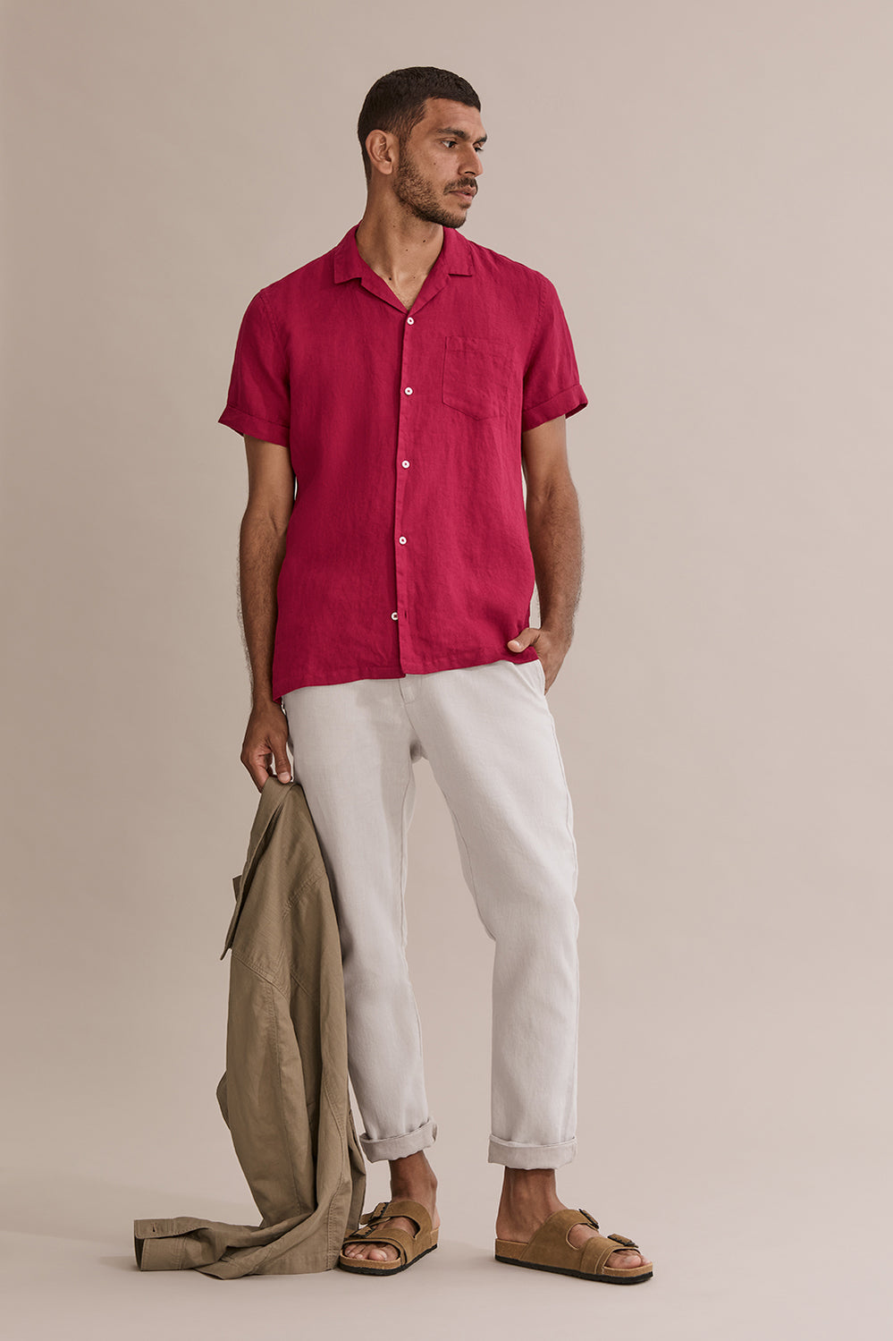 Regular Fit Revere Linen Shirt