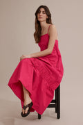 Ruched Hem Maxi Dress