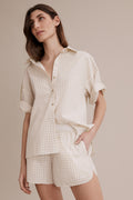 Gingham Lounge Shirt