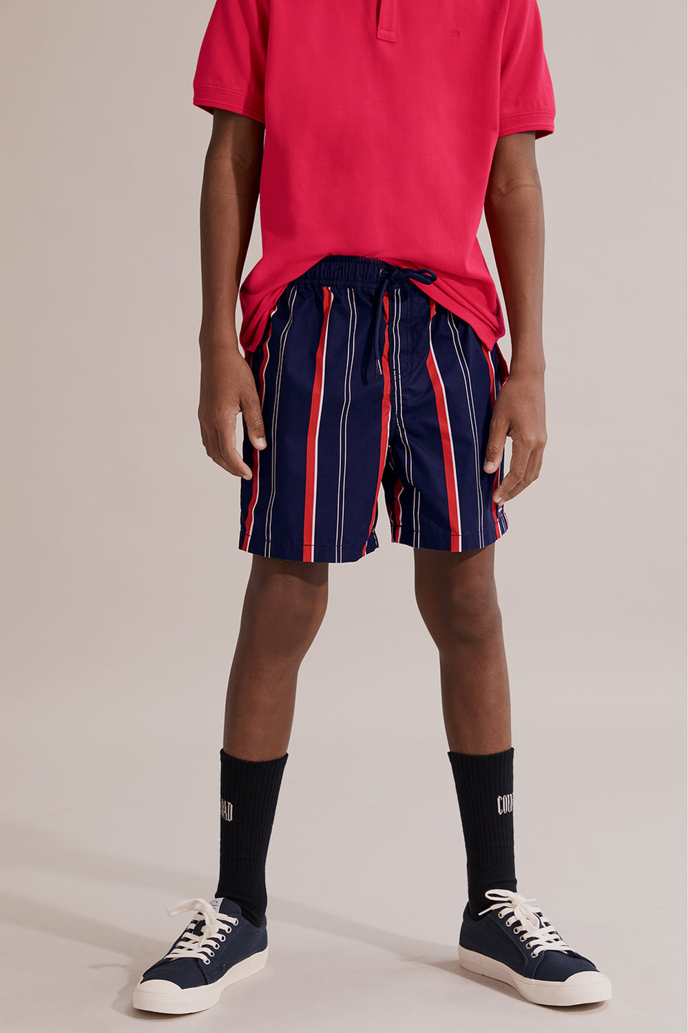 Teen Vertical Stripe Board Short