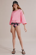 Teen Nylon Flower Bikini Bottom