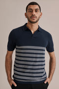 Trophy Stripe Knit Polo