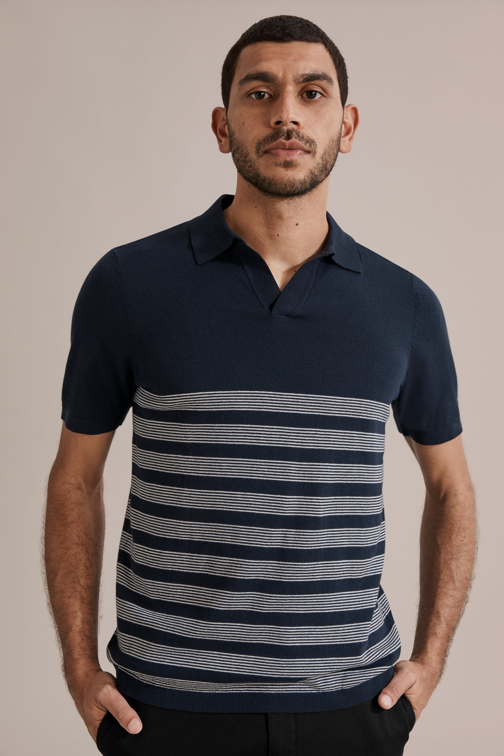 Trophy Stripe Knit Polo