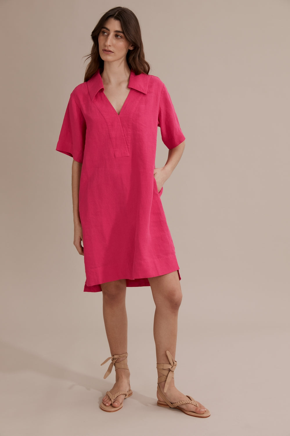 Linen Popover Dress
