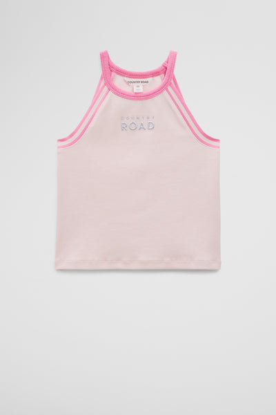 Cotton Logo Halter Tank
