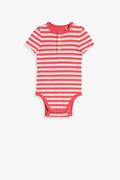 Cotton Stripe Rib Bodysuit