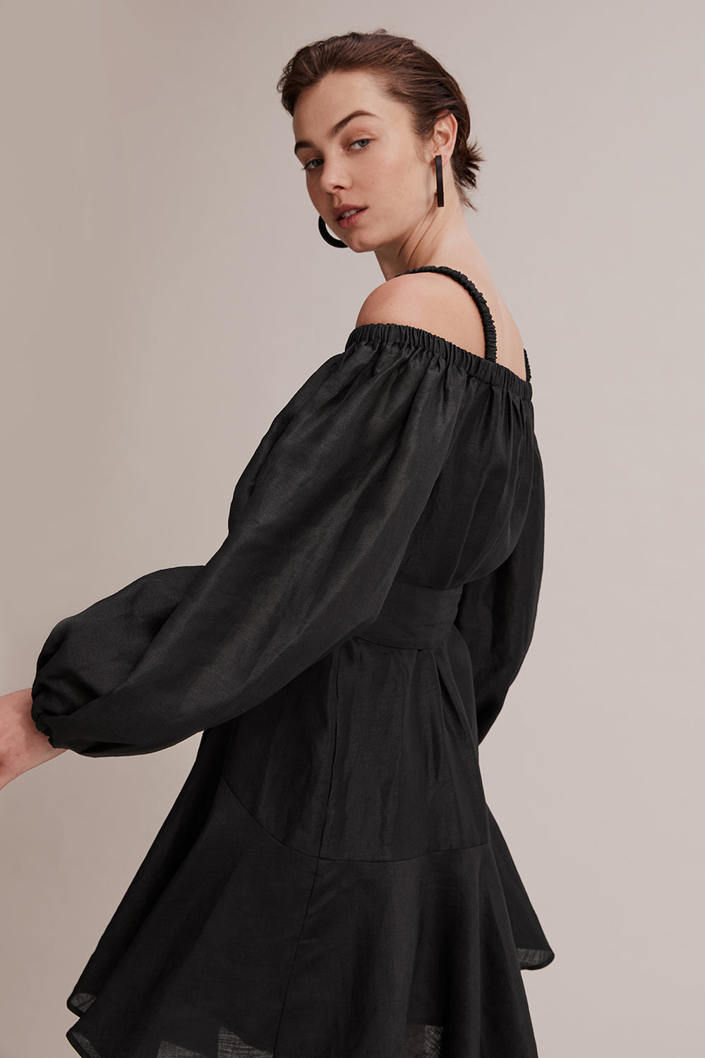 Ruched Strap Mini Dress
