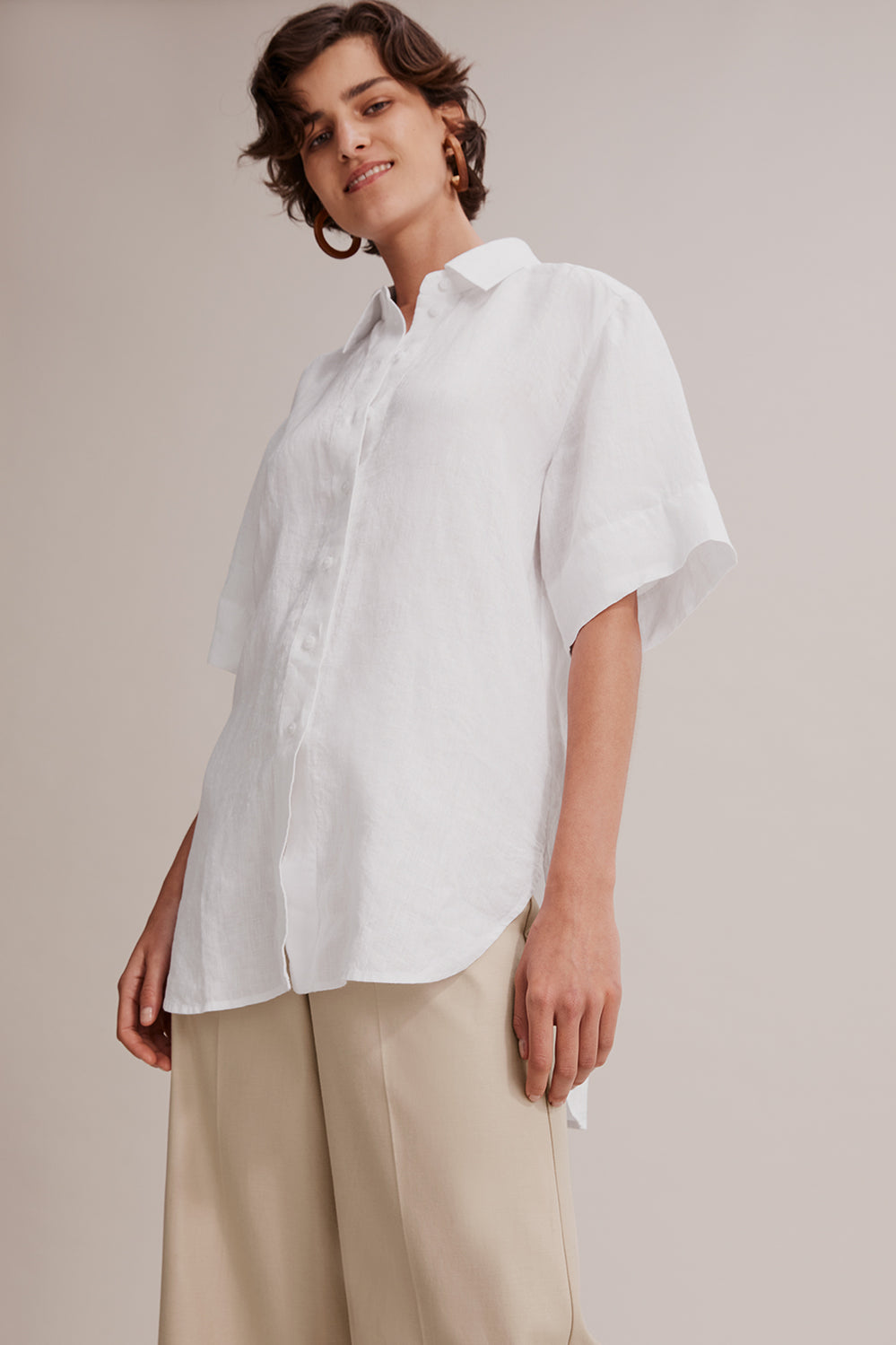 French Linen Short Sleeve Shirt