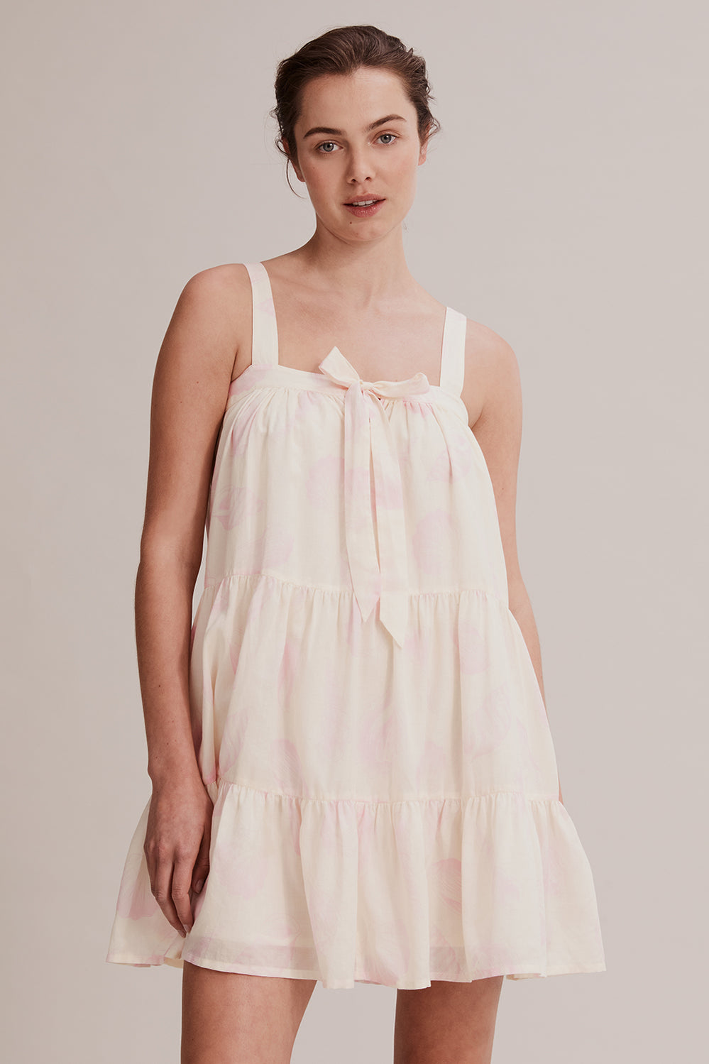 Printed Tie Front Nightie
