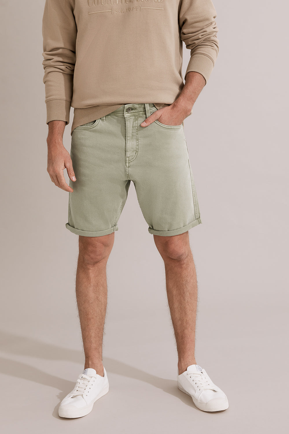 Garment Dyed Denim Short