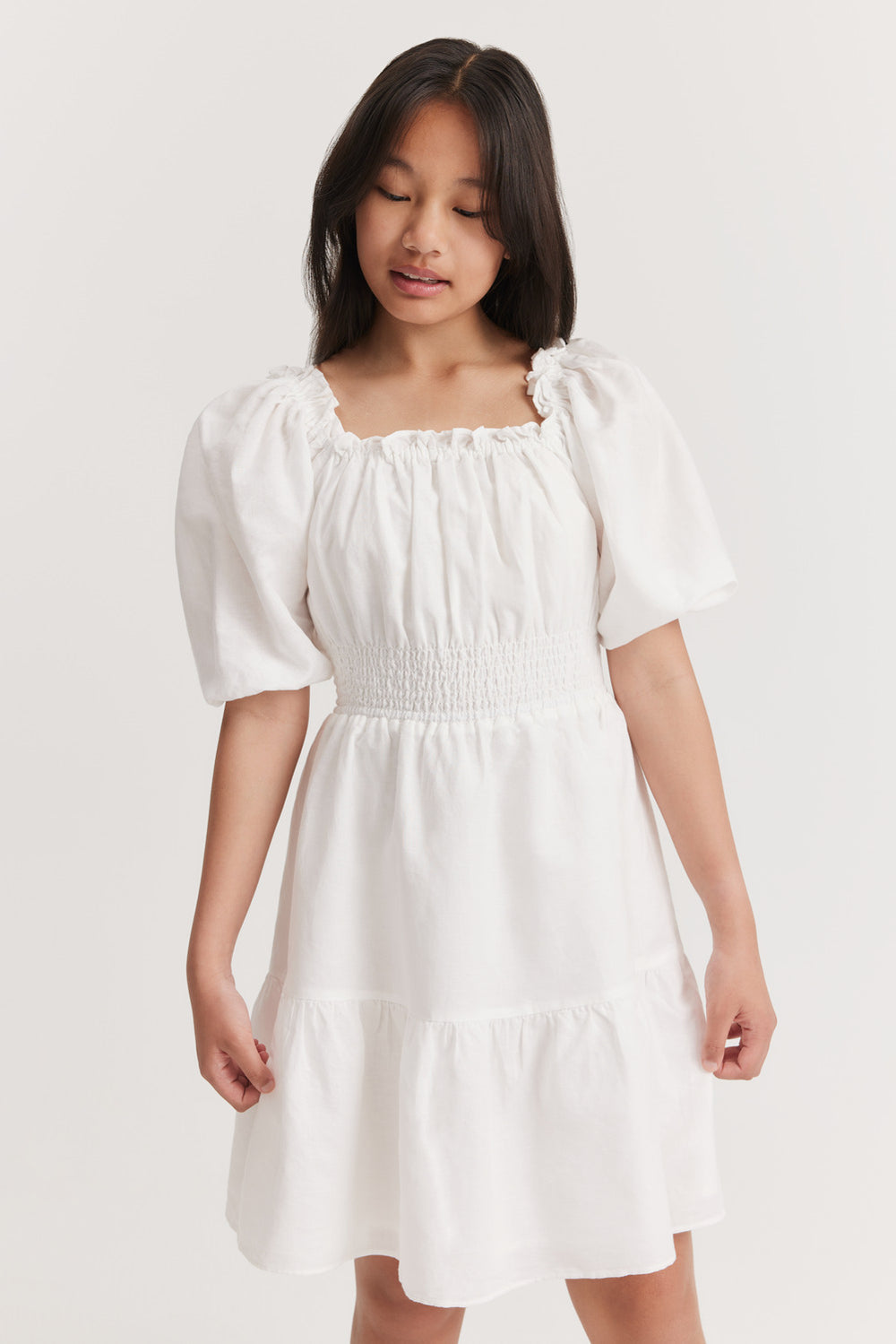 Teen Crinkle Gather Dress