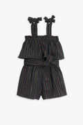 Metallic Stripe Jumpsuit