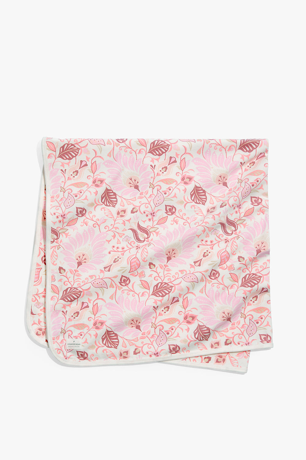 Organically Grown Cotton Floral Blanket