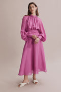 Gathered Detail Midi Dress