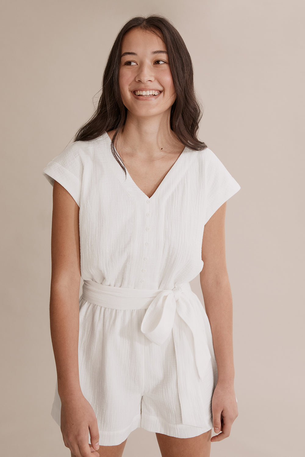 Teen Button Up Jumpsuit