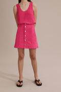 Cotton Denim Mini Skirt