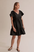 Ruched Tie Mini Dress