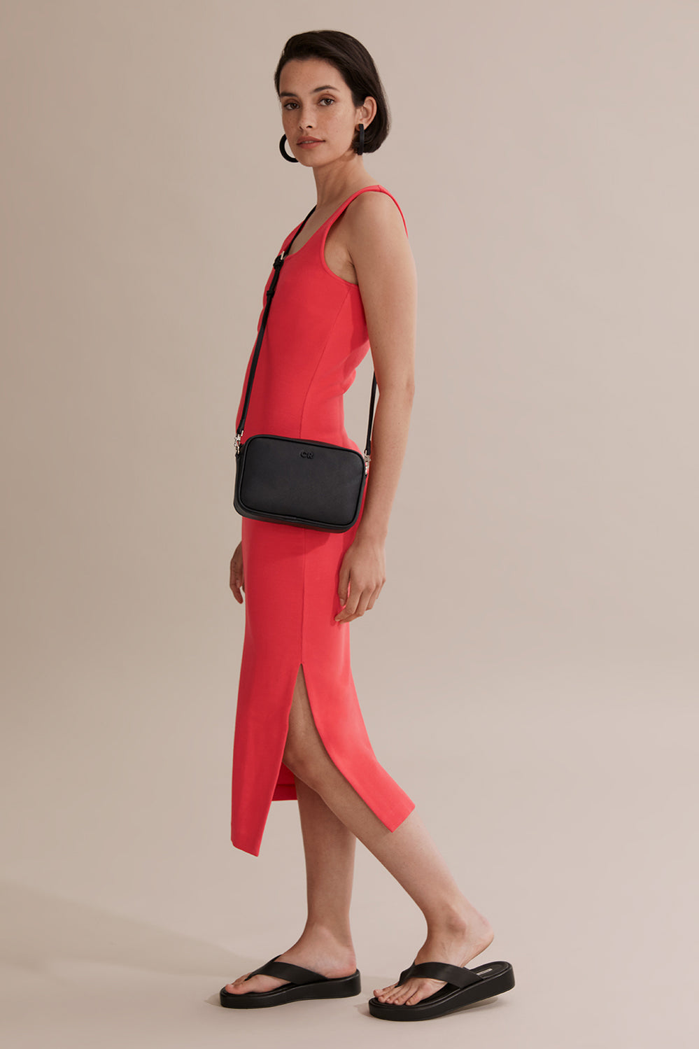 Fitted Rib Midi Dress