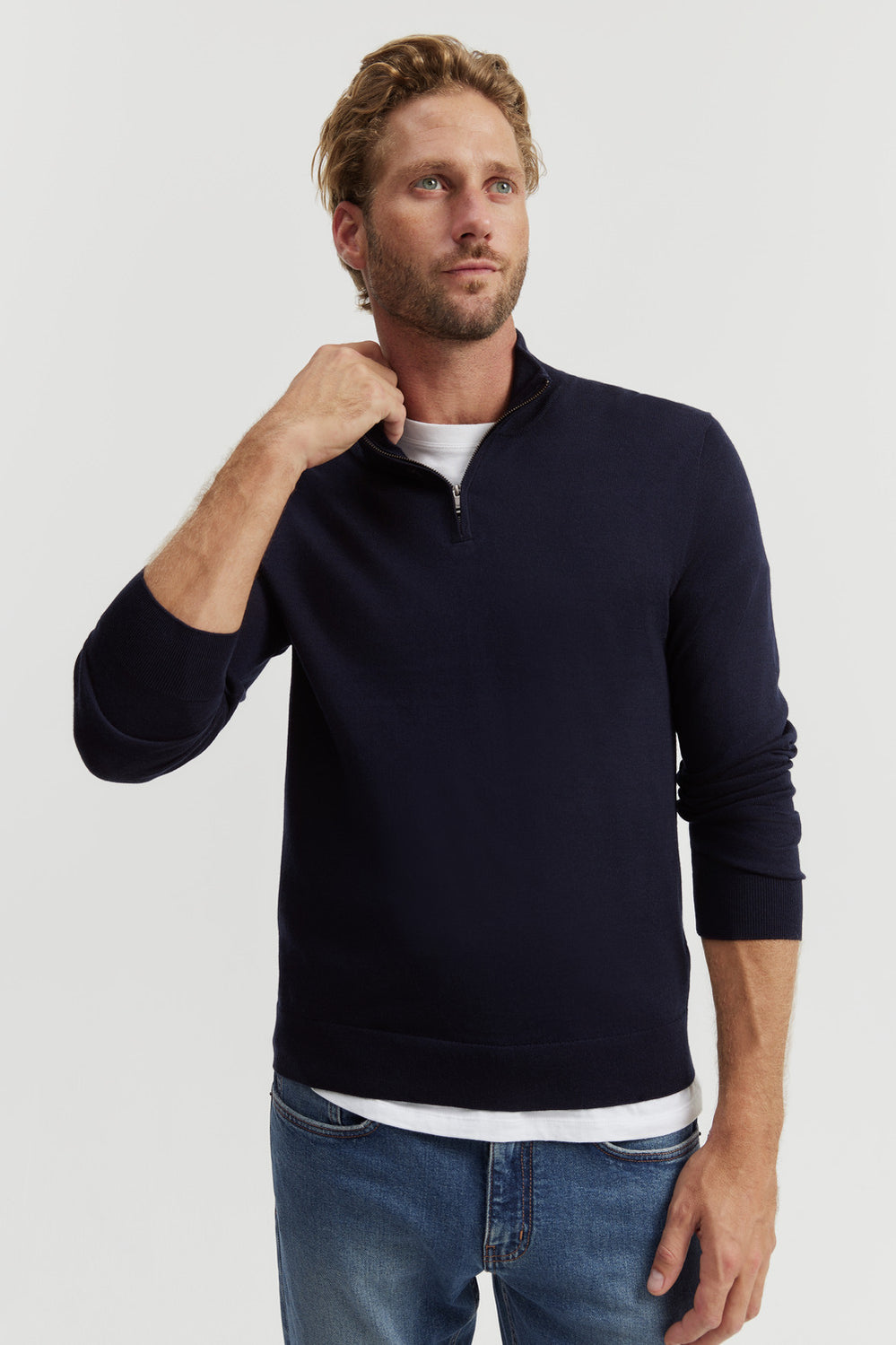 Merino Half Zip Knit