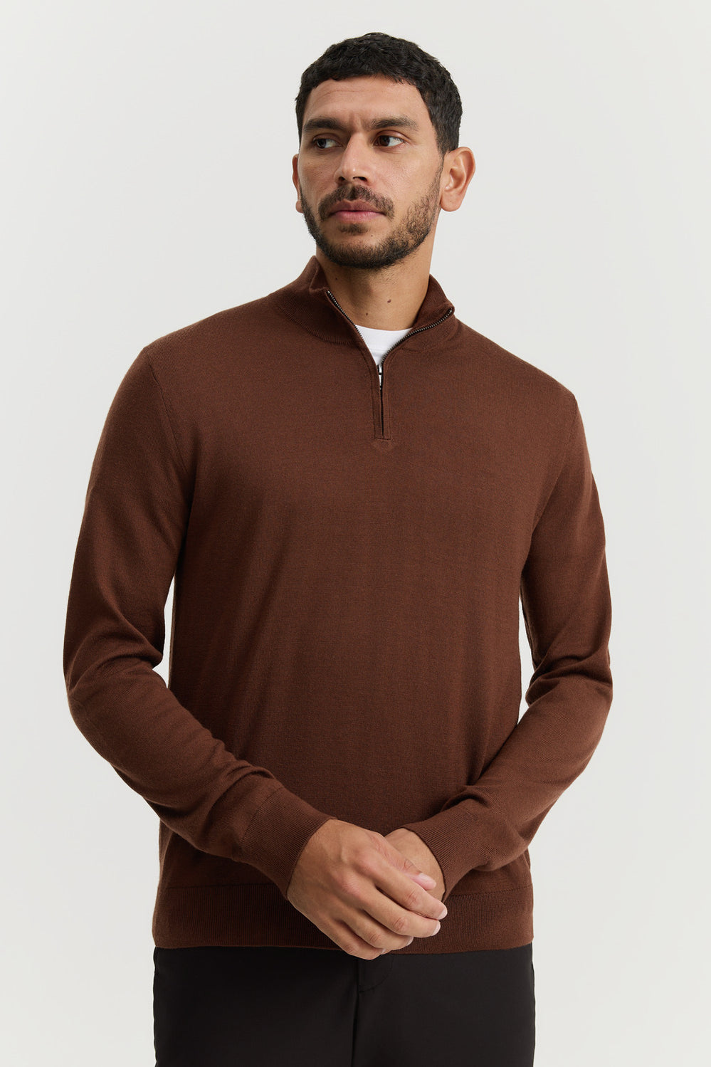 Merino Half Zip Knit