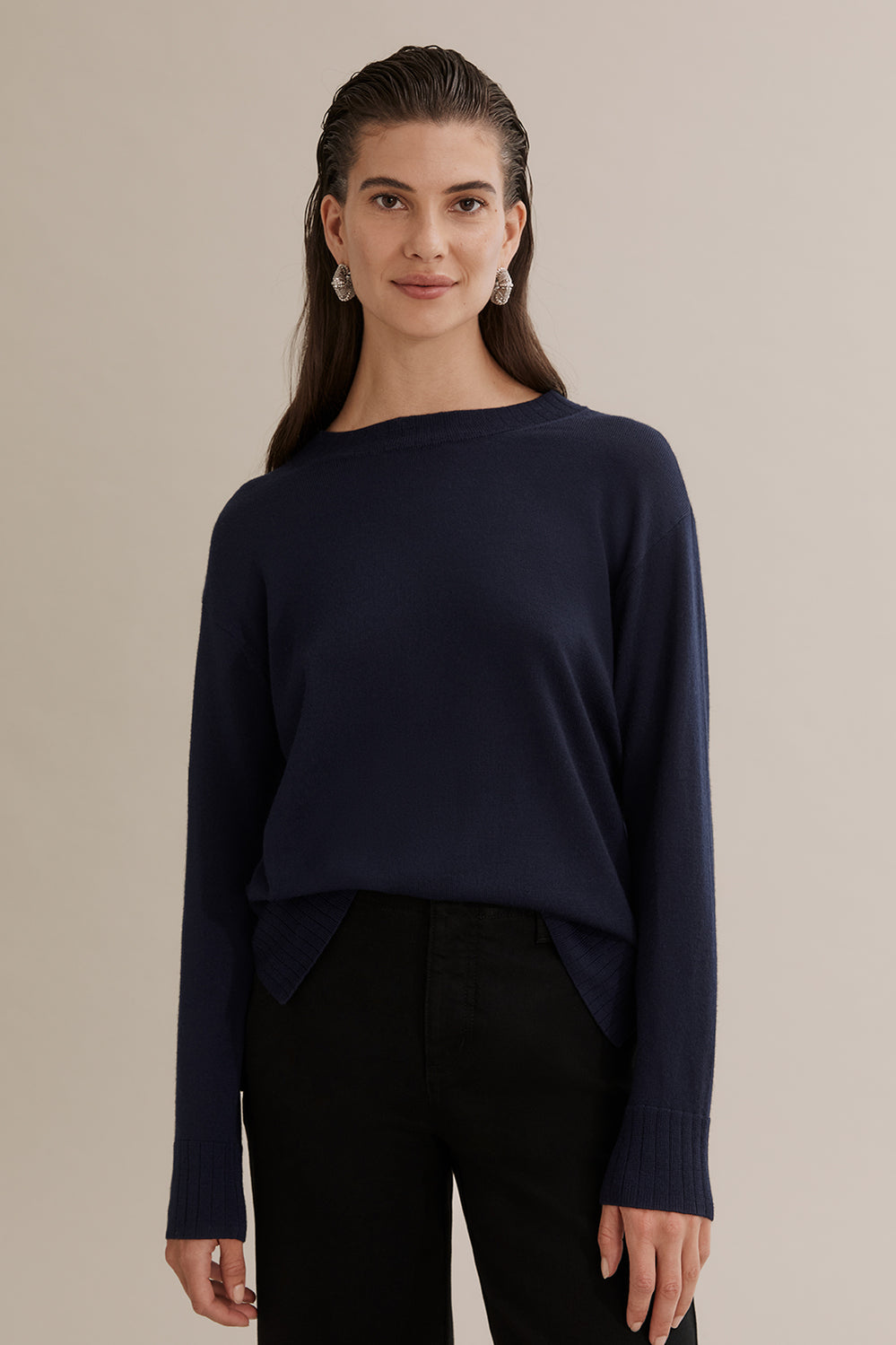 Merino Wool Crew Neck Knit