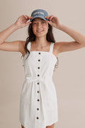 Teen Cotton Denim Button Dress