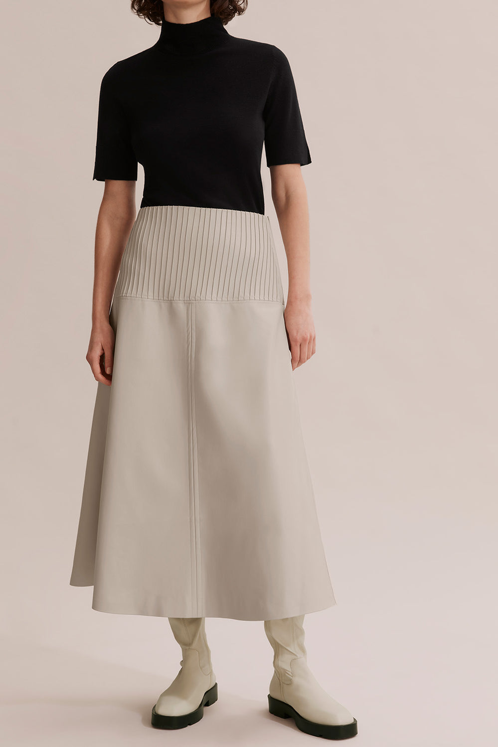 Panelled A-Line Skirt