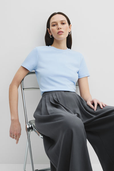 Australian Cotton Blend Fitted T-Shirt