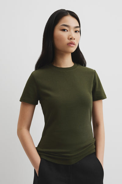 Australian Cotton Blend Fitted T-Shirt